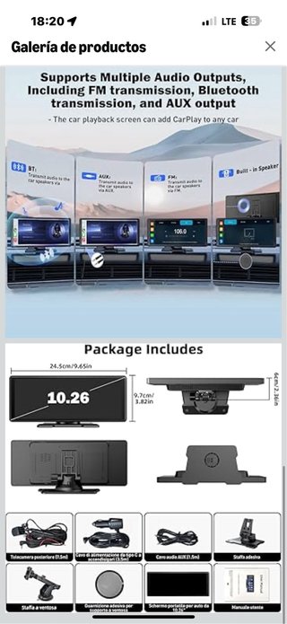 Pantalla 10.26'' Carplay Android Auto