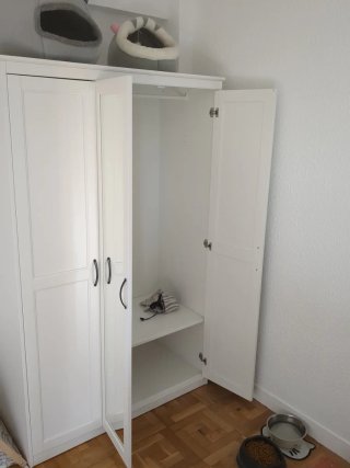 Armario Blanco Ikea Espejo Songesand zapatero