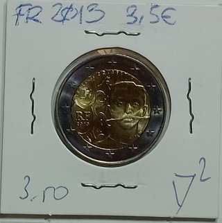 2€ Francia 2013 Pierre de Coubertin