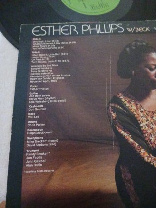 ESTHER PHILLIPS  " W/Beck " LP 1975