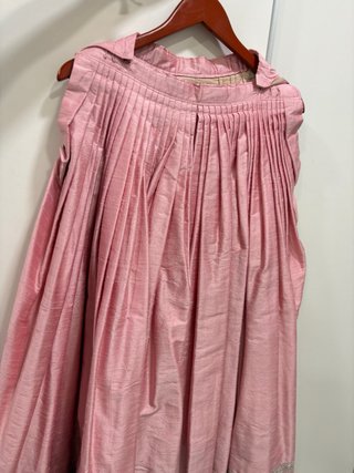 Falda pañal rosa con plata Fallera