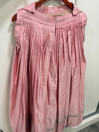 Falda pañal rosa con plata Fallera