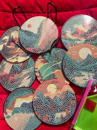 Set Posavasos De Pintura De Diamantes