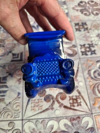 Cenicero Coche Azul Vintage