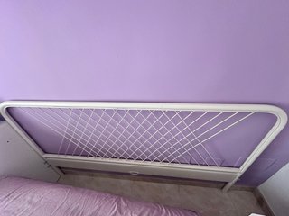Cabecero de cama metálico blanco