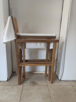 Sedie da regista pieghevoli in teak in legno massello
