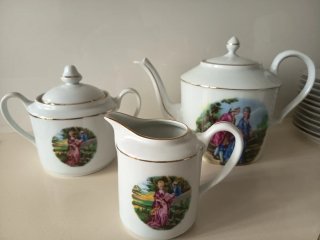 Juego Limoges té o café porcelana