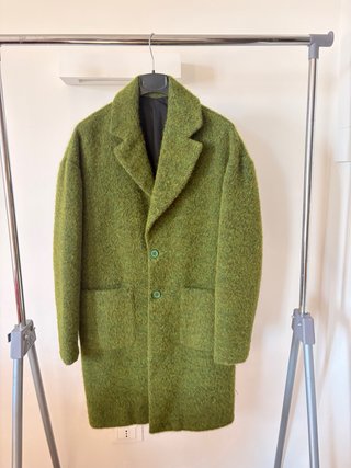 Cappotto uomo verde e rosso