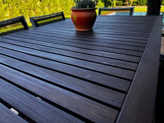 CONJUNTO MESA Y 6 SILLAS DE JARDÍN KETTAL.