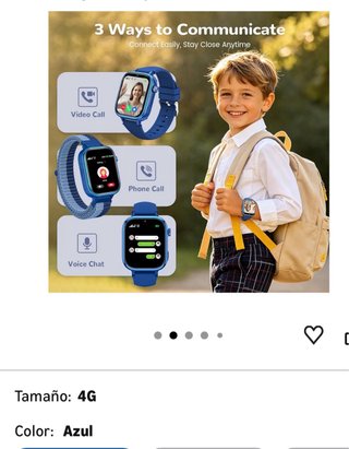 Reloj Inteligente 4G GPS Niños Azul