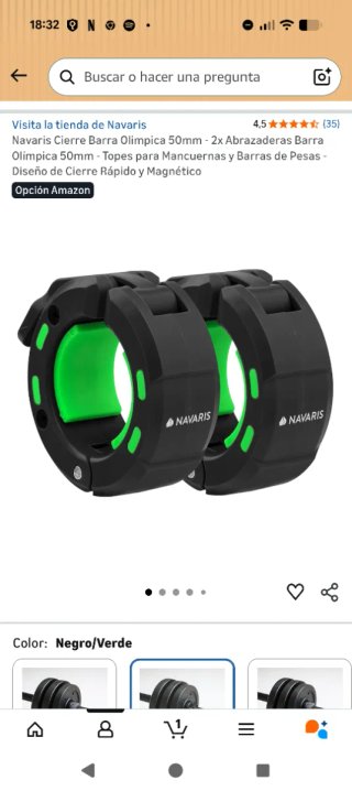 Navaris Cierre Barra Olimpica 50mm - 2x Abrazadera