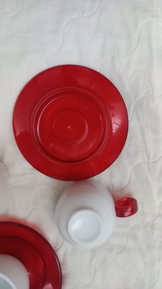 Set 4 tazzine con zuccheriera