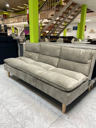 Sofá cama terciopelo gris claro nuevo