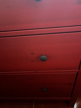 Cómoda Ikea Roja Madera 108x50x95