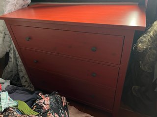 Cómoda Ikea Roja Madera 108x50x95