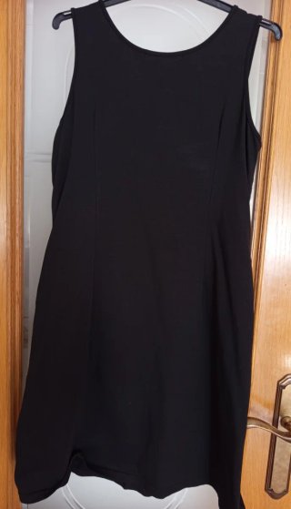 Vestido Fiesta Musgo Negro/Plata Talla M