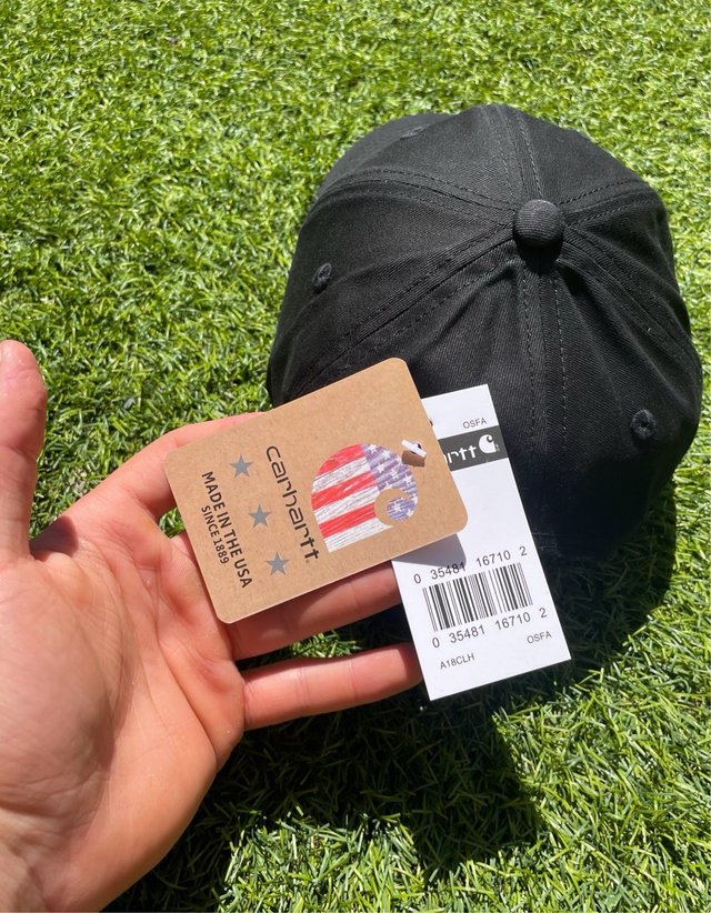 Gorra Carhartt Negra Logo Blanco, nueva a estrenar