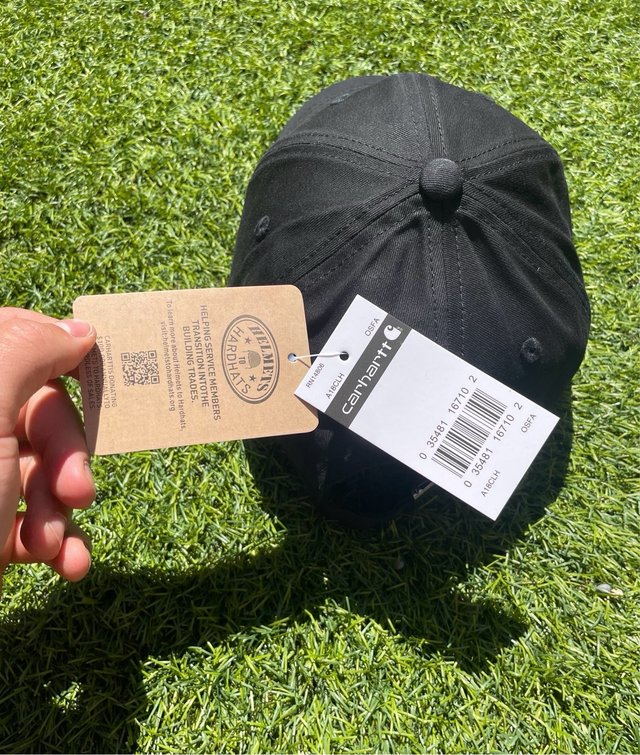 Gorra Carhartt Negra Logo Blanco, nueva a estrenar
