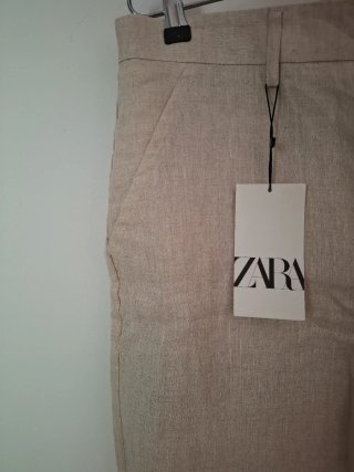 Bermuda Zara Hombre T42 Beige Nueva Con Etiqueta
