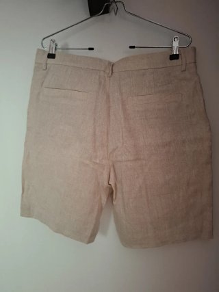 Bermuda Zara Hombre T42 Beige Nueva Con Etiqueta