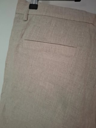 Bermuda Zara Hombre T42 Beige Nueva Con Etiqueta