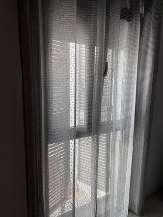 Cortinas grises de tela