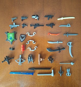 Lote armas variadas Lego