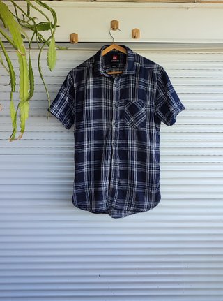 Camisa Quiksilver juvenil cuadros azul