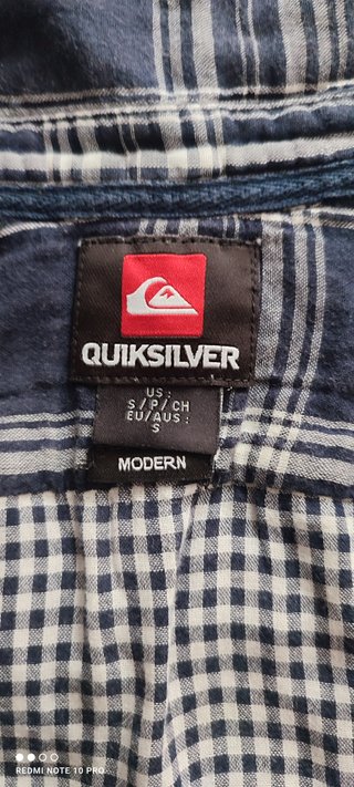 Camisa Quiksilver juvenil cuadros azul