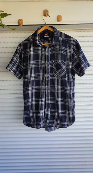 Camisa Quiksilver juvenil cuadros azul
