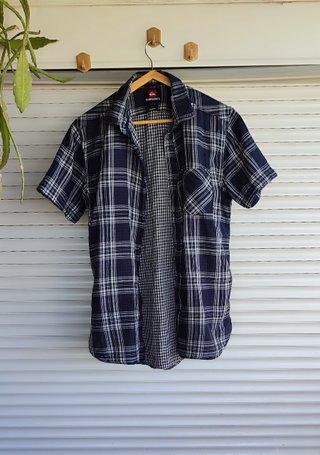 Camisa Quiksilver juvenil cuadros azul