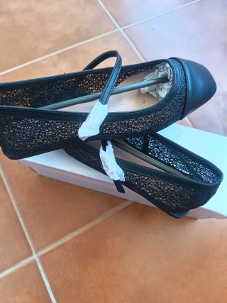 Bailarinas negras con encaje