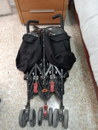 Carrito Doble Maclaren Negro