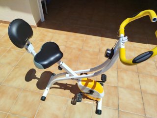 Bicicleta Estática Plegable Amarilla