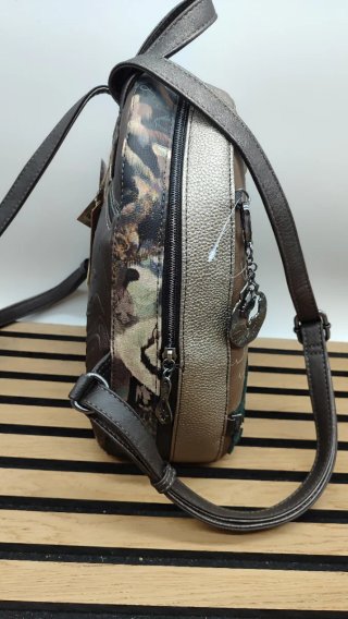 Mochila Anekke Beige y Dorada