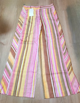 Pantalón lino rayas S - Envío con Inpost