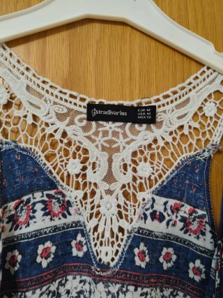 Chaleco Boho Flecos Talla M
