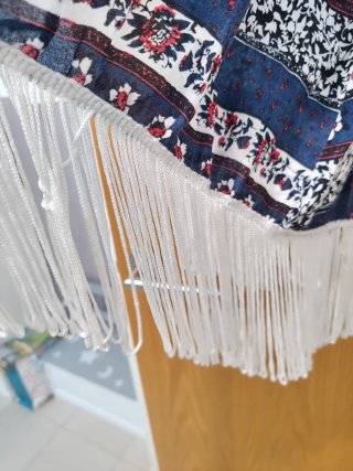 Chaleco Boho Flecos Talla M