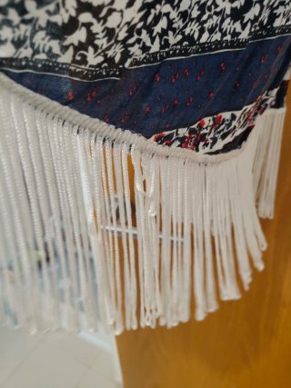 Chaleco Boho Flecos Talla M