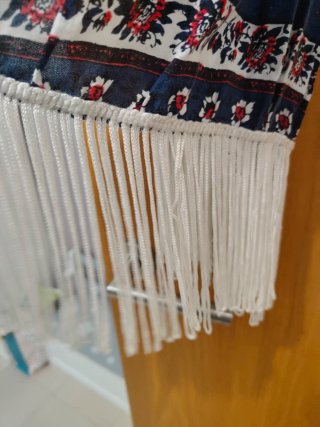 Chaleco Boho Flecos Talla M
