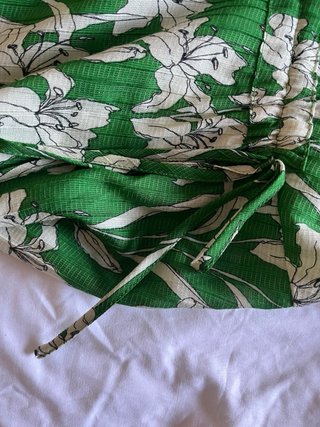Vestido Mango verde estampado flores