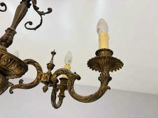 Lámpara de techo de bronce estilo clásico