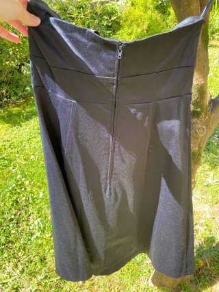 Vestido de fiesta palabra de honor negro