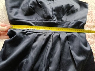 Vestido de fiesta palabra de honor negro