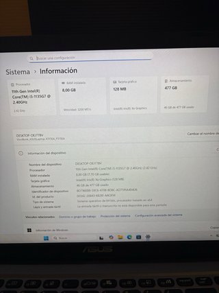 ASUS VivoBook X515EA i5 11ª Gen 8GB RAM Gris