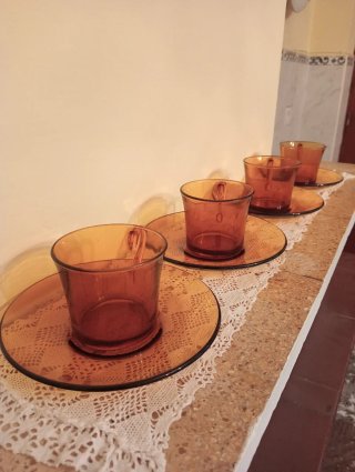 Juego 4 Tazas Vereco Marrón