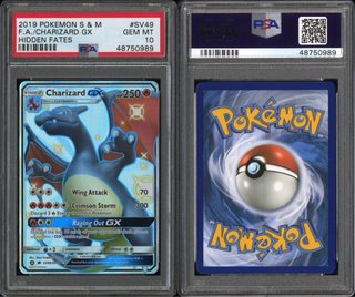 Charizard GX SV49 PSA 10 Hidden Fates