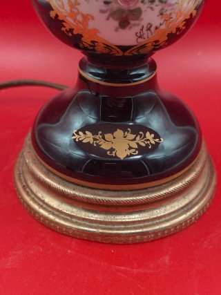 Lampada porcellana vintage decorata