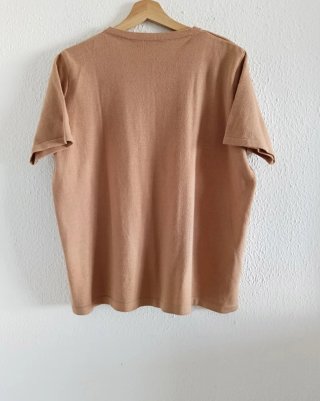 Camiseta punto fino camel talla XL 42 mujer