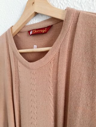 Camiseta punto fino camel talla XL 42 mujer